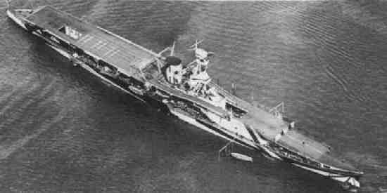 Aerial picture of HMS Furious